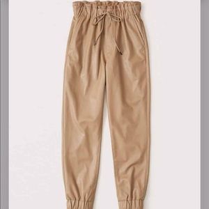 Abercrombie Vegan Leather Joggers